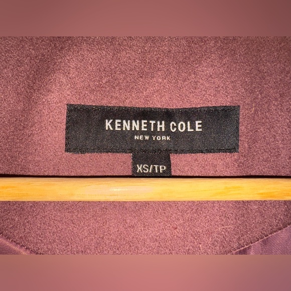Kenneth Cole Mauve Belted Coat with Stand Up Collar - size XS - Picture 10 of 14